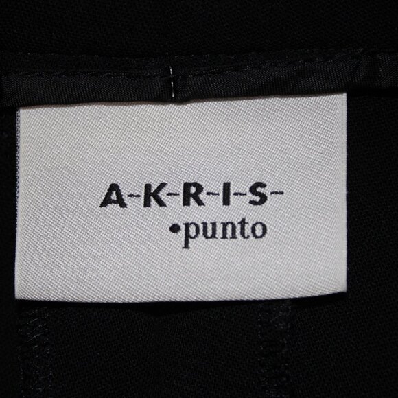 Akris Punto Pant Sz 10 x 30 Black Pockets Sheer 100% Wool Pant - Picture 9 of 16